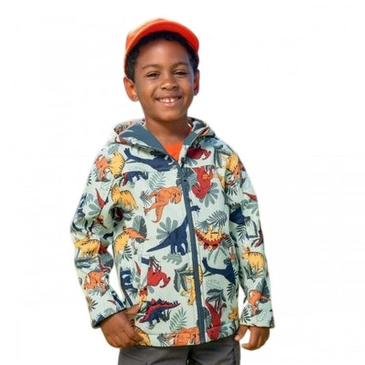 Front - Mountain Warehouse Childrens/Kids Exodus Printed Softshell Water Resistant Jacket