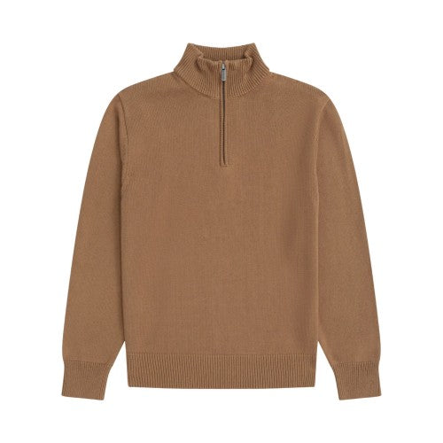 Front - Animal Mens Ribbed Quarter Zip Jumper