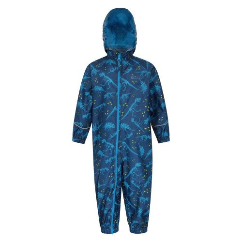 Front - Mountain Warehouse Childrens/Kids Puddle Dinosaurs Waterproof Snowsuit