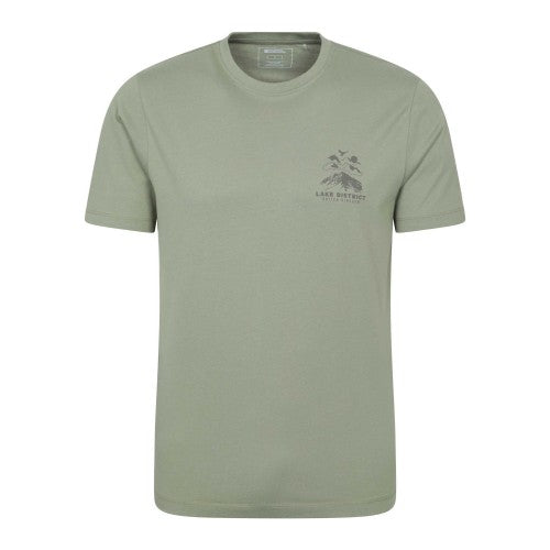 Front - Mountain Warehouse Mens Lake District Chest Print T-Shirt