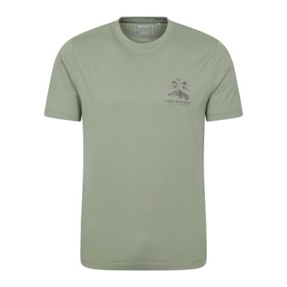 Front - Mountain Warehouse Mens Lake District Chest Print T-Shirt