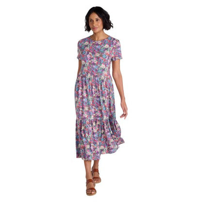 Front - Mountain Warehouse Womens/Ladies Sardinia Floral UV Tiered Dress