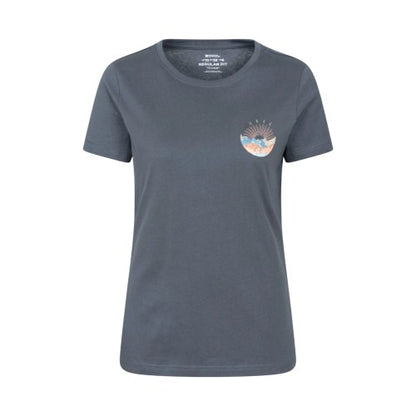 Front - Mountain Warehouse Womens/Ladies Oban Chest Print Relaxed Fit T-Shirt