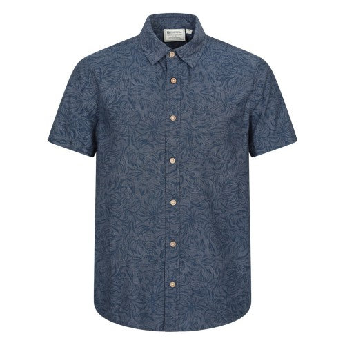 Front - Mountain Warehouse Mens Tropical Patterned Short-Sleeved Shirt