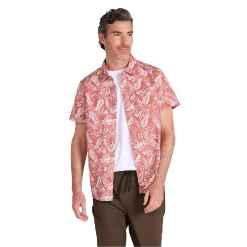 Front - Mountain Warehouse Mens Tropical Leaves Short-Sleeved Shirt