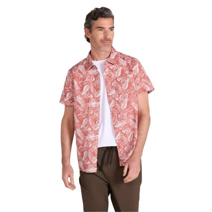 Front - Mountain Warehouse Mens Tropical Leaves Short-Sleeved Shirt