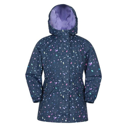 Front - Mountain Warehouse Childrens/Kids Dale Unicorn Lightweight Waterproof Jacket