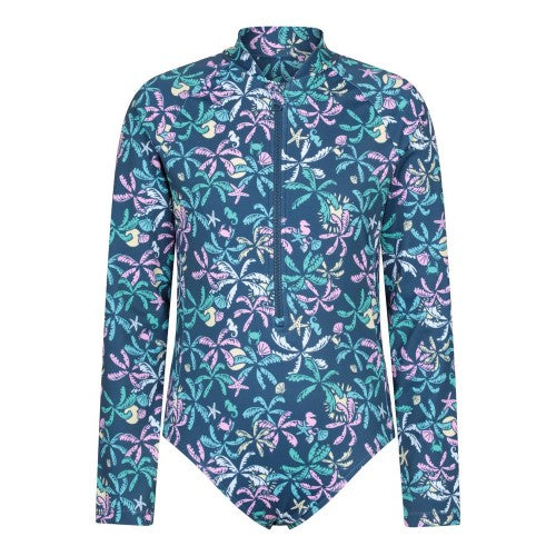 Front - Mountain Warehouse Childrens/Kids Mira Palm Leaf Rash Guard