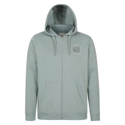 Front - Mountain Warehouse Mens Adventure Awaits Full Zip Hoodie