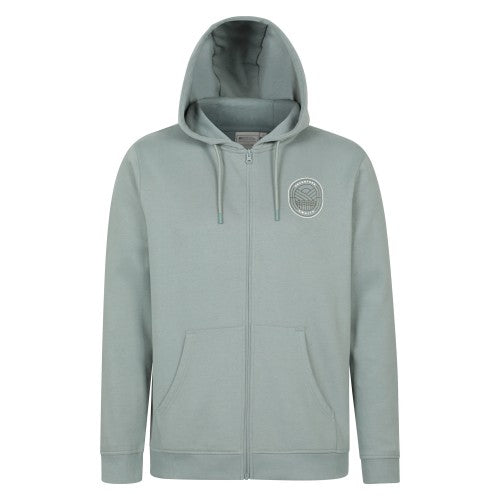 Front - Mountain Warehouse Mens Adventure Awaits Full Zip Hoodie