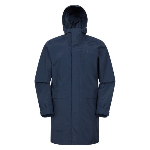 Front - Mountain Warehouse Mens Scope Long Length Waterproof Jacket