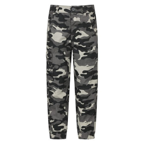 Front - Mountain Warehouse Boys Camo Cargo Trousers