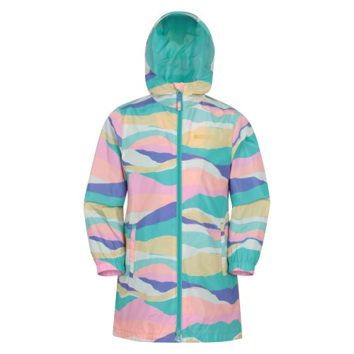 Front - Mountain Warehouse Childrens/Kids Flo Contrast Water Resistant Jacket