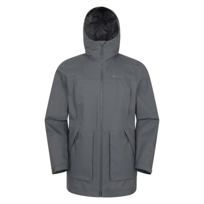 Front - Mountain Warehouse Mens Harbour Waterproof Jacket