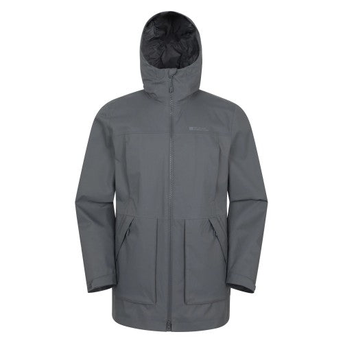 Front - Mountain Warehouse Mens Harbour Waterproof Jacket