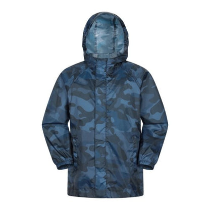 Front - Mountain Warehouse Childrens/Kids Pakka Camo Waterproof Jacket