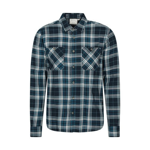 Front - Mountain Warehouse Mens Maine Flannel Long-Sleeved Shirt