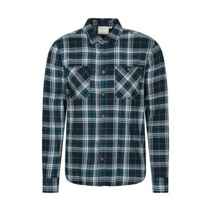 Front - Mountain Warehouse Mens Maine Flannel Long-Sleeved Shirt