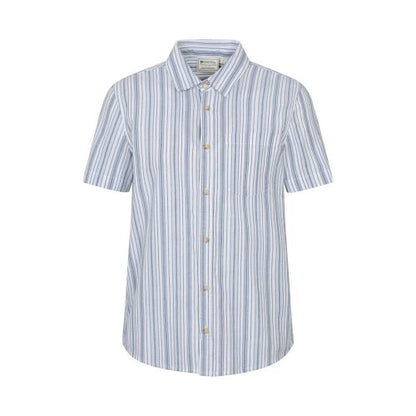 Front - Mountain Warehouse Mens Derby Stripe Cotton Short-Sleeved Shirt
