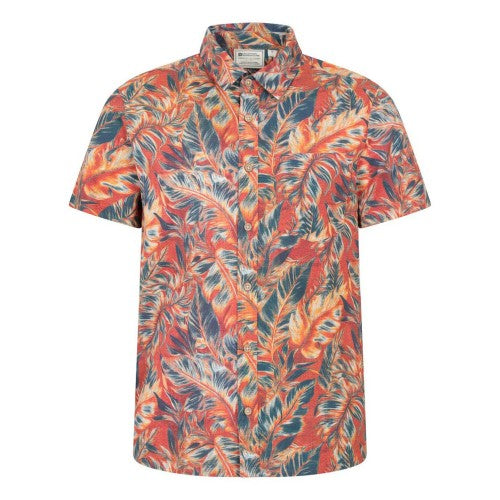Front - Mountain Warehouse Mens Tropical Leaves Short-Sleeved Shirt