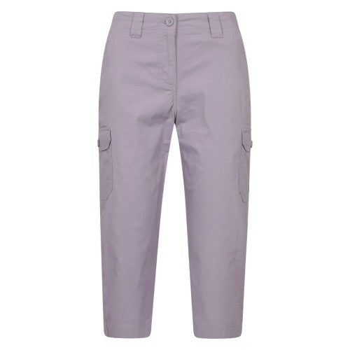 Front - Mountain Warehouse Womens/Ladies Coastal Stretch Capri Cargo Trousers