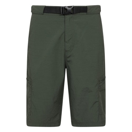 Front - Mountain Warehouse Mens Saunter Belted Cargo Shorts