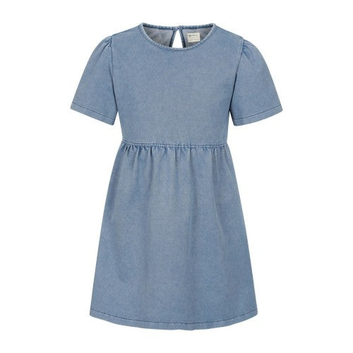 Front - Mountain Warehouse Girls Elodie Plain Chambray Midi Dress