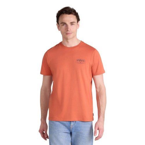Front - Animal Mens Jacob Back Print Logo T-Shirt