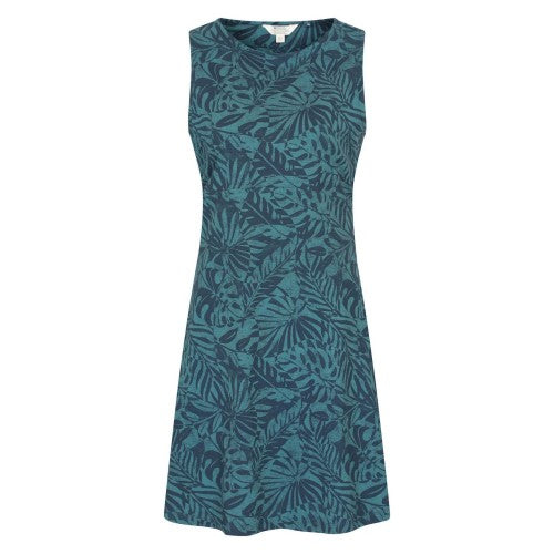 Front - Mountain Warehouse Womens/Ladies Milos Leaf Print Sleeveless Dress