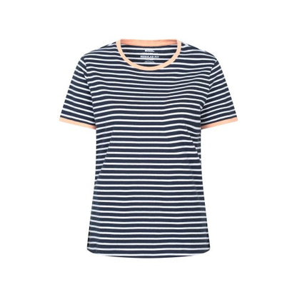 Front - Mountain Warehouse Womens/Ladies Contrast Striped Ribbed T-Shirt