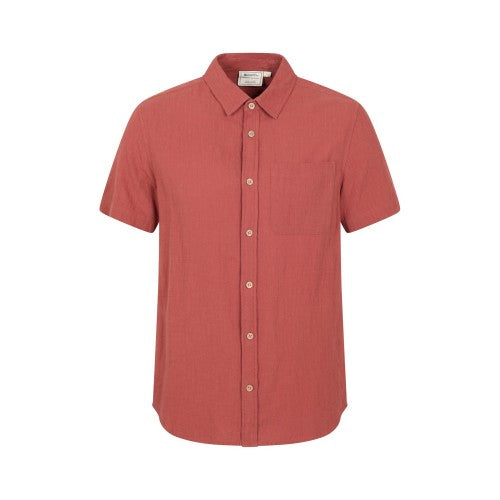 Front - Mountain Warehouse Mens Palm Textured Short-Sleeved Shirt