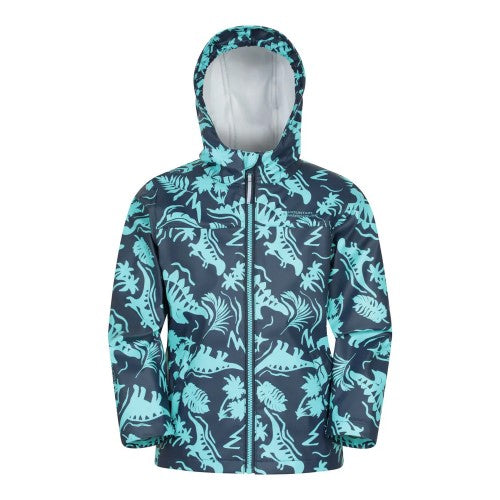Front - Mountain Warehouse Childrens/Kids Dinosaur Waterproof Jacket And Trousers Set