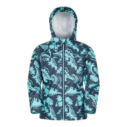 Front - Mountain Warehouse Childrens/Kids Dinosaur Waterproof Jacket And Trousers Set