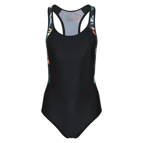 Front - Mountain Warehouse Womens/Ladies Take The Plunge Floral Swimming One Piece Swimsuit