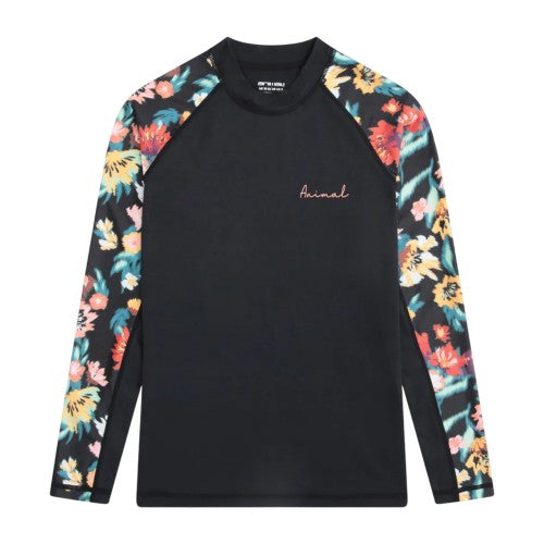 Front - Animal Womens/Ladies Lillie Floral UPF 50+ Raglan Rash Guard