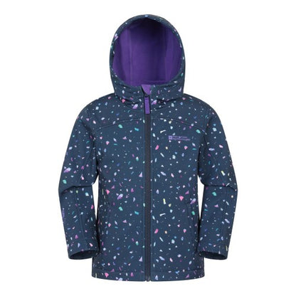 Front - Mountain Warehouse Childrens/Kids Exodus Flecked Soft Shell Jacket