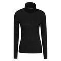 Front - Mountain Warehouse Womens/Ladies Merino Wool Roll Neck Base Layer Top