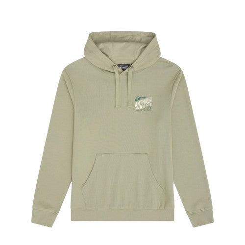 Front - Animal Mens Bude Graphic Print Organic Cotton Hoodie