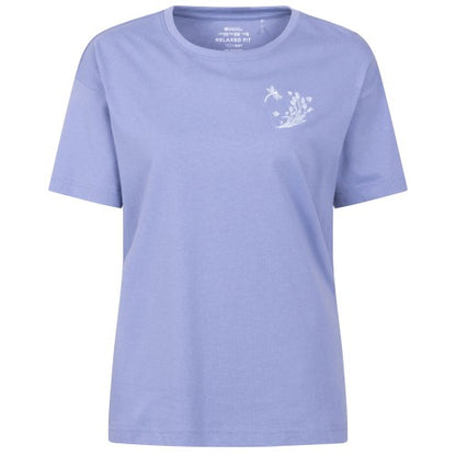 Front - Mountain Warehouse Womens Ladies Dragonfly Embroidered Relaxed Fit Short Sleeved T Shirt