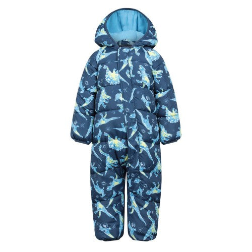 Front - Mountain Warehouse Toddler Frosty Dinosaur Padded Winter Snowsuit