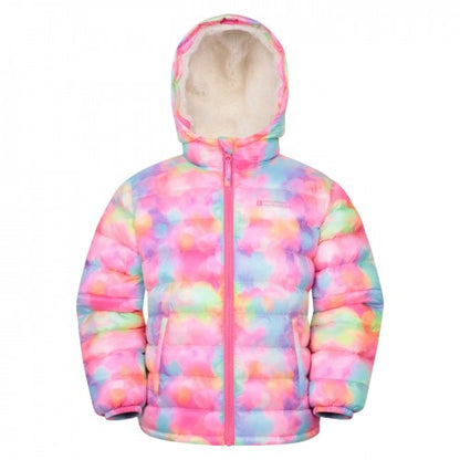 Front - Mountain Warehouse Childrens Seasons Faux Fur Lined Padded Jacket