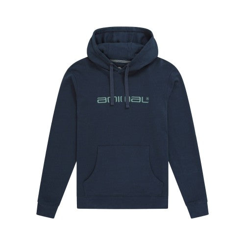 Front - Animal Mens Driver Logo Organic Hoodie