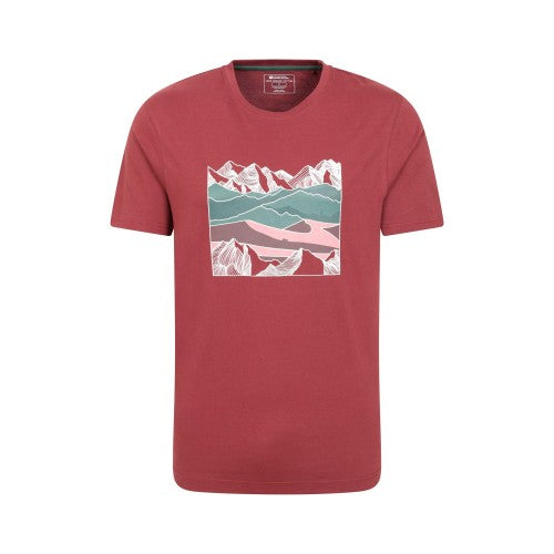Front - Mountain Warehouse Mens Linear Organic T-Shirt