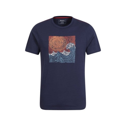 Front - Mountain Warehouse Mens Tidal Wave Organic Cotton T-Shirt