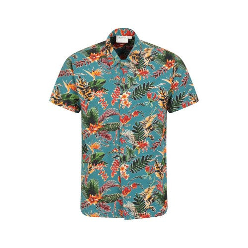 Front - Mountain Warehouse Mens Leaf Print Beach Shirt