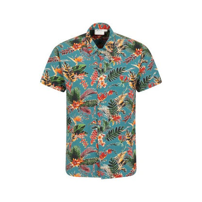 Front - Mountain Warehouse Mens Leaf Print Beach Shirt