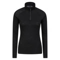 Front - Mountain Warehouse Womens/Ladies Merino Wool Zip Neck Thermal Top