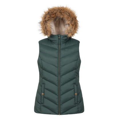 Front - Mountain Warehouse Womens/Ladies Dakota Quilted Faux Fur Gilet
