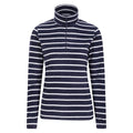 Front - Mountain Warehouse Womens/Ladies Camber Striped Half Zip Fleece Top