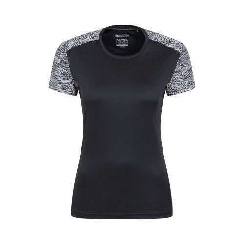 Front - Mountain Warehouse Womens/Ladies Pro Reflective Running T-Shirt